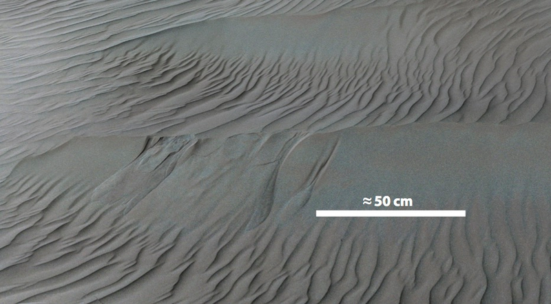 HiRise photo of wind-drag ripples in formation on Namib Dune (Image: NASA/JPL via Mathieu Lapotre)